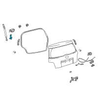 OEM Scion xA Lift Cylinder Bracket Diagram - 68947-52010