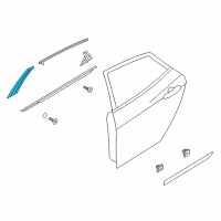 OEM Hyundai Garnish Assembly-Rear Door Frame LH Diagram - 83250-3V000-GU