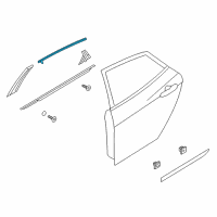 OEM Hyundai Azera Moulding Assembly-Rear Door Frame, LH Diagram - 83850-3V010