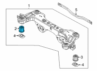 OEM Kia Carnival BUSHING-CROSSMEMBER Diagram - 55481R0000