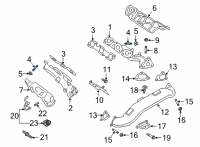 OEM Ford F-150 Manifold Stud Diagram - -W710837-S437