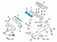 OEM 2021 Ford F-150 Manifold Gasket Diagram - JL3Z-9448-B