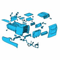 OEM Chevrolet Tahoe Console Assembly Diagram - 23337375