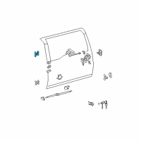 OEM 2014 Toyota FJ Cruiser Upper Hinge Diagram - 68801-35011