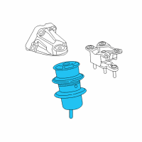 OEM 2020 Lexus LC500h INSULATOR, Engine Mounting Diagram - 12361-31500