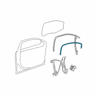 OEM 2008 Chevrolet Malibu Glass Weatherstrip Diagram - 20856461