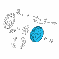 OEM 2001 Honda Insight Drum, Rear Brake Diagram - 42610-S3Y-000