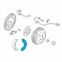 OEM 2004 Honda Insight Shoe Set, RR. Brake Diagram - 43053-S3Y-E52