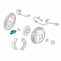 OEM Honda Cylinder Assembly, Rear Wheel Diagram - 43300-S3Y-003
