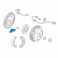 OEM 2005 Honda Insight Cylinder Assembly, Rear Wheel Diagram - 43300-S3Y-003