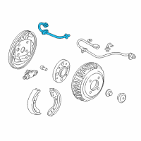 OEM 2004 Honda Insight Hose Set, Rear Brake Diagram - 01466-S3Y-000