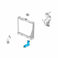 OEM 2006 Dodge Dakota Hose-Radiator Inlet Diagram - 52029283AF