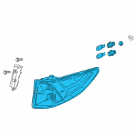 OEM 2022 Honda Odyssey Taillight Assy., L. Diagram - 33550-THR-A01