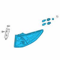 OEM 2018 Honda Odyssey Taillight Assy., L. Diagram - 33550-THR-A01