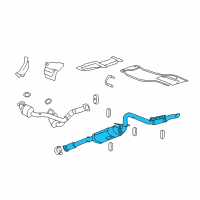 OEM 2012 GMC Sierra 1500 Muffler & Pipe Diagram - 22818061