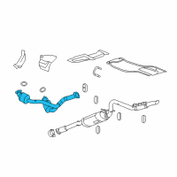 OEM 2013 Cadillac Escalade Converter & Pipe Diagram - 20854453