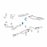 OEM 2009 GMC Sierra 1500 Hanger Asm-Exhaust Muffler Front Diagram - 15920032