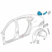 OEM 2018 Chevrolet Impala Filler Pocket Diagram - 22977622