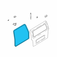 OEM 2001 Hyundai Santa Fe Weatherstrip-Tail Gate Opening Diagram - 87321-26000