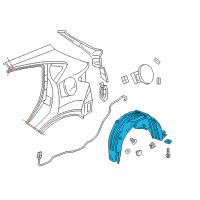 OEM 2019 Honda HR-V Fender, Left Rear (Inner) Diagram - 74592-T7W-A01