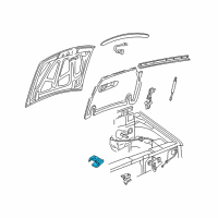 OEM 1999 Mercury Mountaineer Release Handle Diagram - F5TZ-16916-C