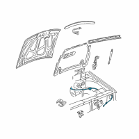 OEM 1999 Ford Ranger Release Cable Diagram - 1L5Z-16916-AA