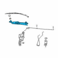 OEM 2017 Jeep Compass Motor-Windshield WIPER Diagram - 5303827AF