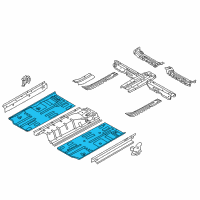 OEM 2014 Hyundai Elantra Panel Assembly-Center Floor Side, R Diagram - 65120-3X000