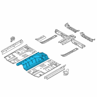 OEM 2014 Hyundai Elantra Coupe Panel Assembly-Center Floor, Center Diagram - 65113-3X000