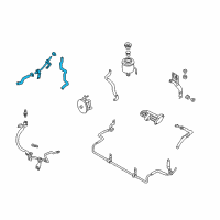 OEM Infiniti QX4 Power Steering Upper Return Hose & Tube Assembly Diagram - 49721-4W060