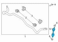 OEM Hyundai Tucson LINK ASSY-REAR STABILIZER, LH Diagram - 55530-N9000