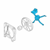 OEM 2000 Pontiac Sunfire Bracket, Engine Coolant Fan Diagram - 22645921