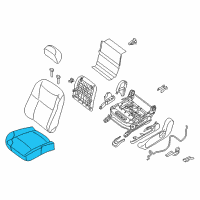 OEM 2014 Nissan Altima Pad Front Seat Cushion Diagram - 87361-3TA0A