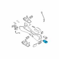 OEM 2004 Nissan Sentra Black Center Console Rear Seat Cup Holder Diagram - 96965-4Z600