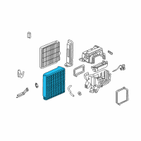 OEM Honda Odyssey Evaporator Assembly Diagram - 80210-S0X-A01