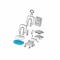 OEM Mercury Mountaineer Seat Cushion Diagram - 3L9Z-7863840-BA