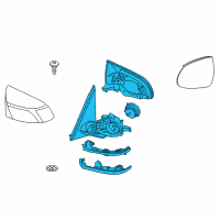 OEM 2016 BMW X6 Exterior Mirror Without Glass, Heated, Left Diagram - 51-16-8-061-687