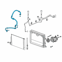 OEM 2020 Buick Regal Sportback A/C Liquid Line Hoses Diagram - 39206707