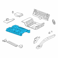 OEM 2004 Honda Insight Panel Set, RR. Middle Floor Diagram - 04656-S3Y-300ZZ