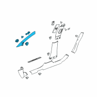 OEM 2016 Buick LaCrosse Weatherstrip Pillar Trim Diagram - 90920741