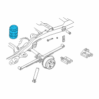 OEM 1996 GMC Jimmy Rear Auxiliary Spring Diagram - 15962403