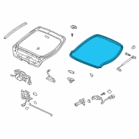OEM 2005 Honda Insight Weatherstrip, Tailgate Diagram - 74440-S3Y-003