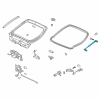 OEM 2001 Honda Insight Stay Set, Driver Side Tailgate Open Diagram - 04746-S3Y-000