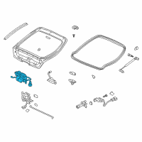 OEM Honda Insight Lock Assembly, Tailgate Diagram - 74800-S3Y-003