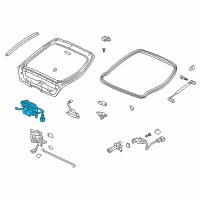 OEM 2002 Honda Insight Lock Assembly, Tailgate Diagram - 74800-S3Y-003