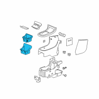 OEM Chevrolet HHR Console-Front Floor Front *Dark Gray Metal Diagram - 25805906
