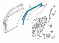 OEM 2021 Kia Sorento Run-Rr Dr Window GLA Diagram - 83530R5000