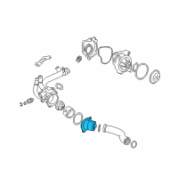 OEM 2004 Saturn Ion Cover-Engine Coolant Thermostat Housing Diagram - 24447272