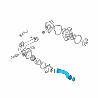 OEM 2002 Saturn Vue Radiator Coolant Outlet Hose (Lower) Diagram - 24447273