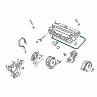 OEM Acura RL Gasket, Rear Head Cover Diagram - 12351-R70-A00